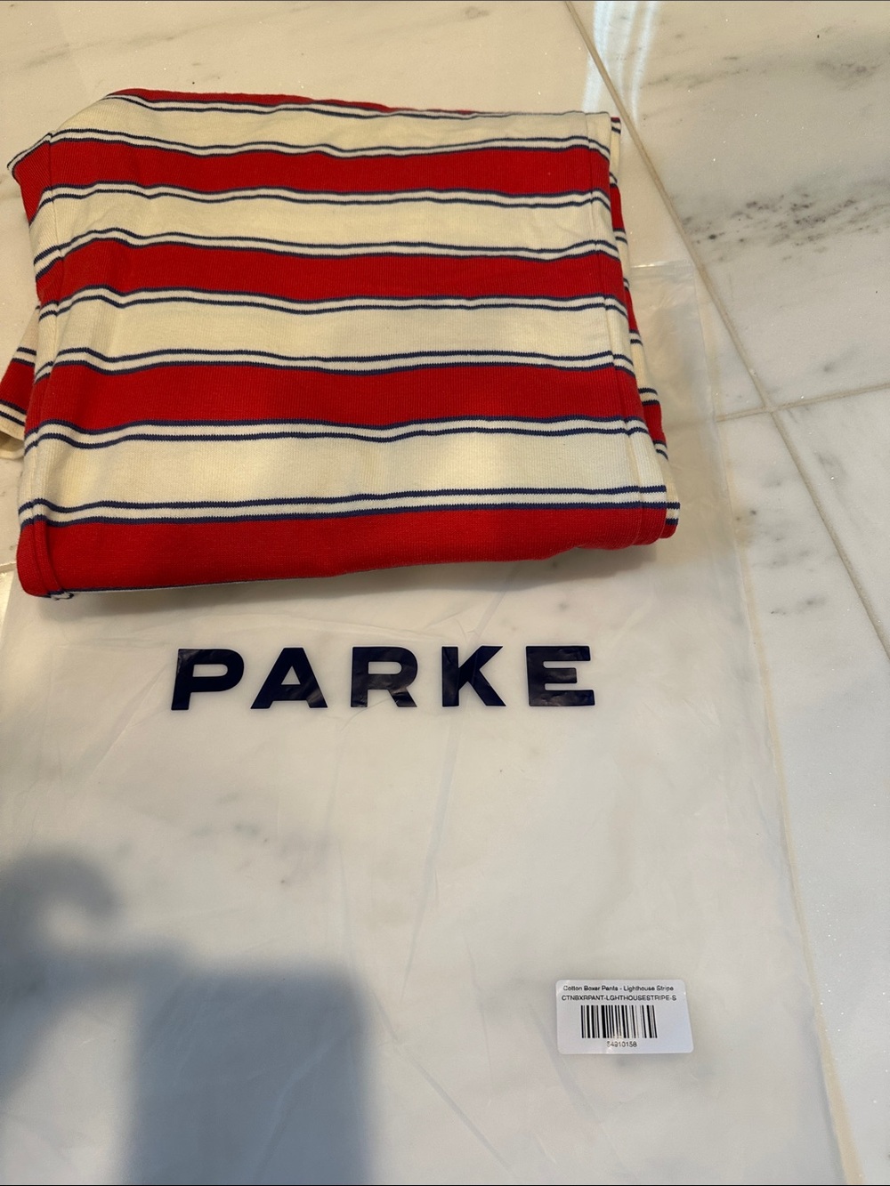 Parke Coastal Cotton Boxer Pants - Lighthouse Stripe - Picture 6 of 6